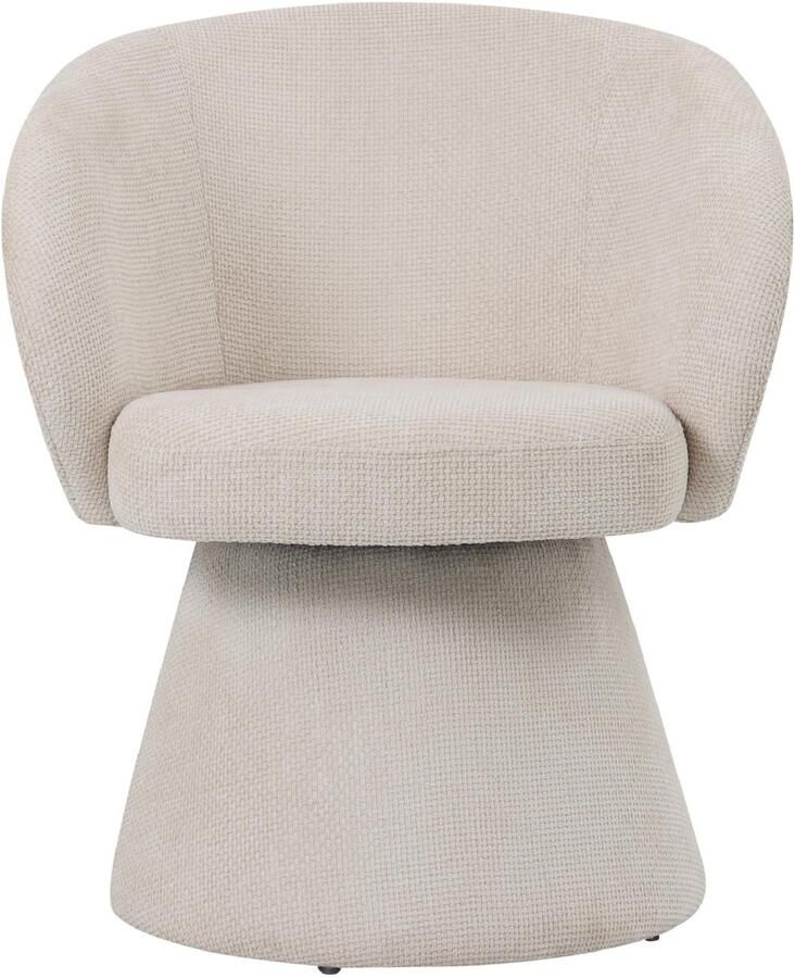 PTMD COLLECTION PTMD Fauteuil Hermes 65x62x79 cm Hout Creme