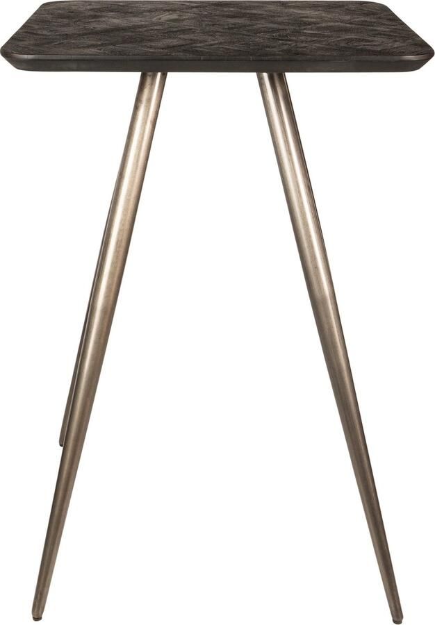 PTMD COLLECTION PTMD Fieron Black wooden bar table square