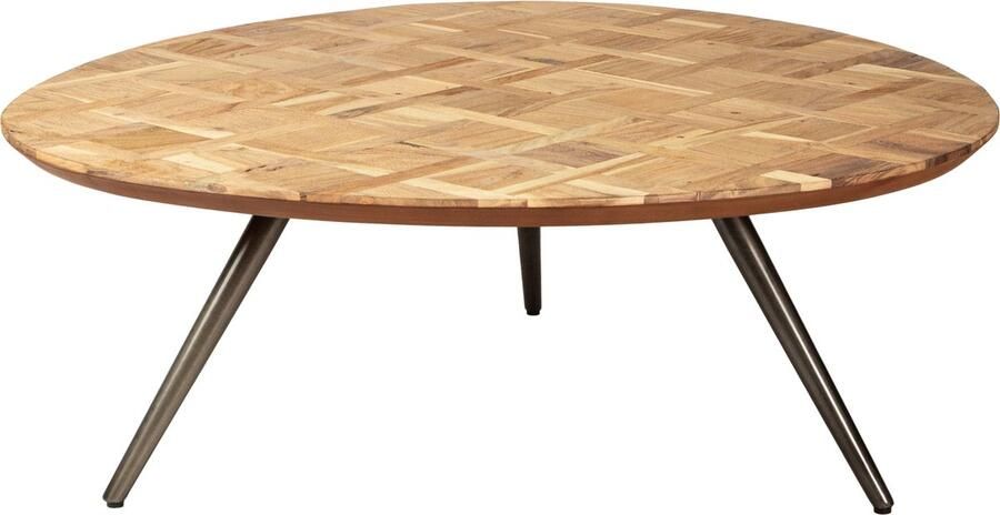 PTMD COLLECTION PTMD Fieron Natural Wooden Coffee Table Organic Round