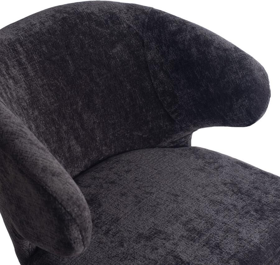 PTMD COLLECTION PTMD Eetkamerstoel Fiori 64x56x81 cm Metaal Textiel Antraciet - Foto 2