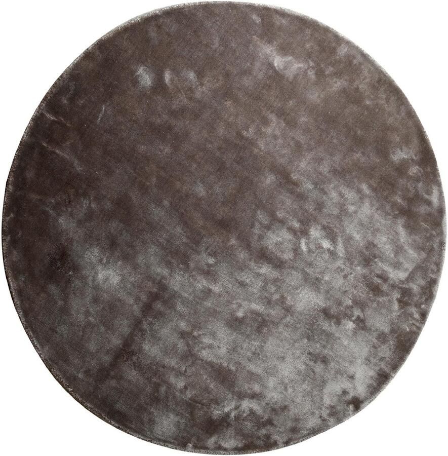 PTMD COLLECTION PTMD Flavia Rond Tapijt H1 x Ø200 cm Viscose Grijs