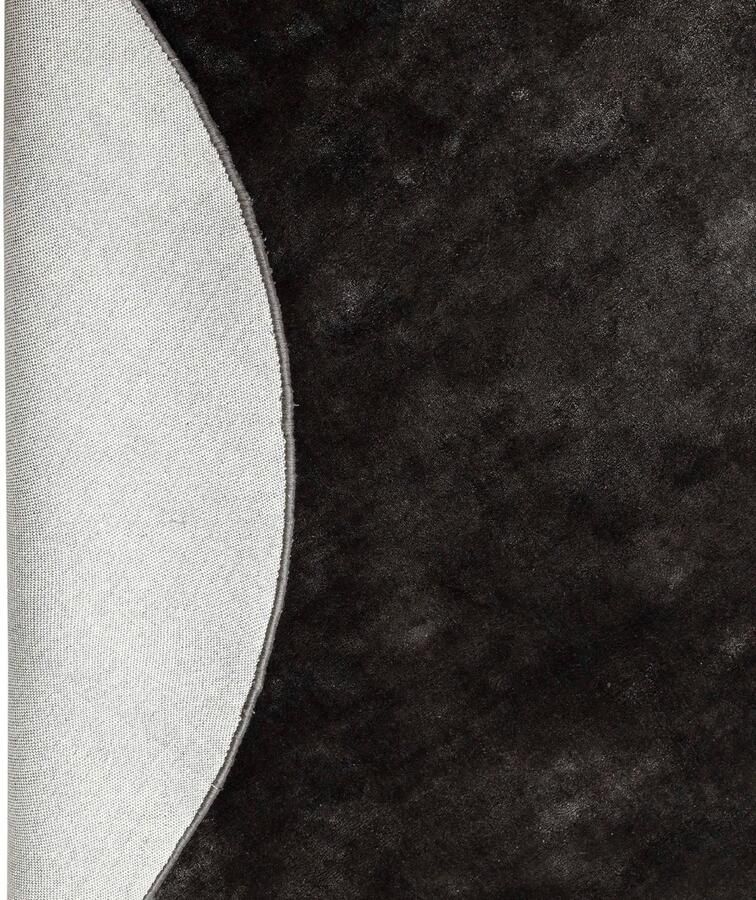 PTMD COLLECTION PTMD Flavia Rond Tapijt H1 x Ø200 cm Viscose Zwart