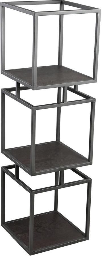 PTMD COLLECTION PTMD Kast Nanci 33x33x115 cm Ijzer Zwart