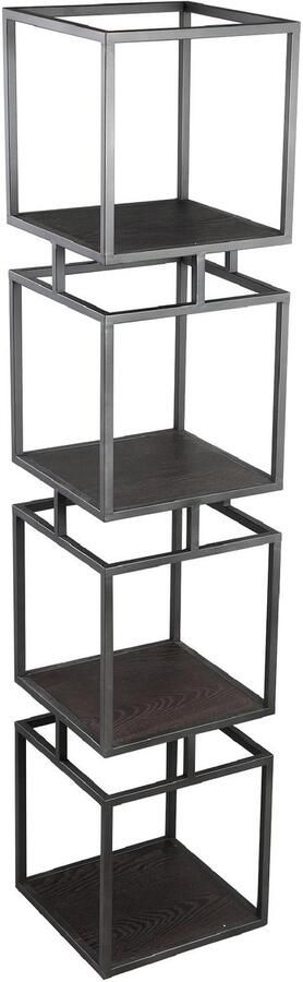 PTMD COLLECTION PTMD Kast Nanci 33x33x155 cm Ijzer Zwart