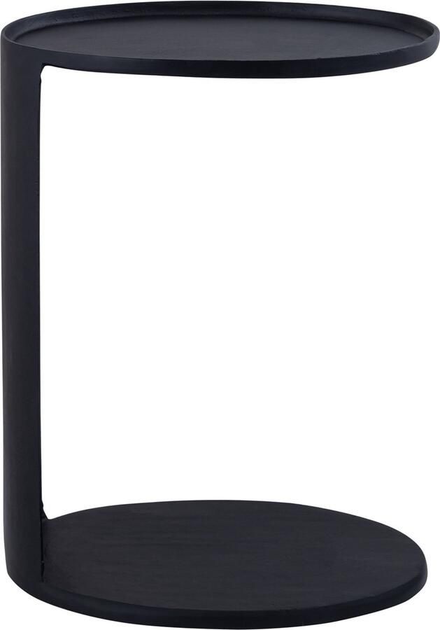 PTMD COLLECTION PTMD Kylian Black casted alu simple sidetable oval