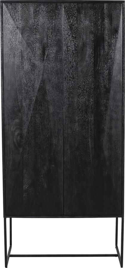 PTMD COLLECTION PTMD Onyx cabinet black 2 drs