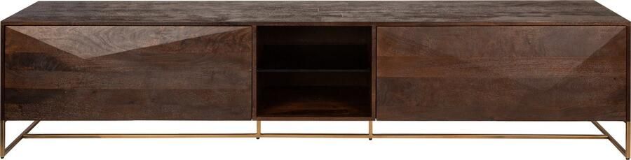 PTMD COLLECTION PTMD Onyx TV Cabinet Brown Gold