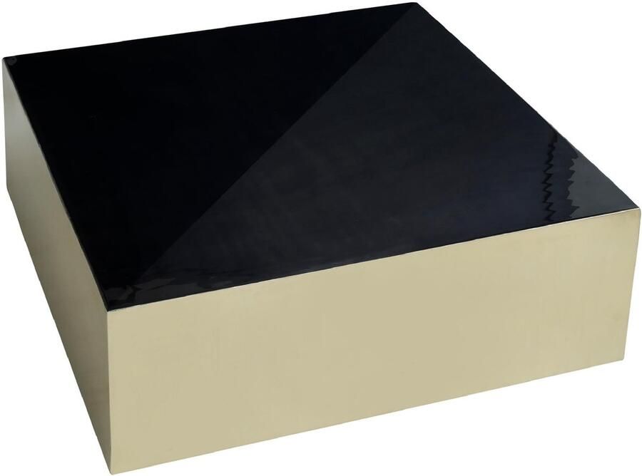 PTMD COLLECTION PTMD Salontafel Irvy Gold 81x81x35 cm Ijzer Zwart Set van 2