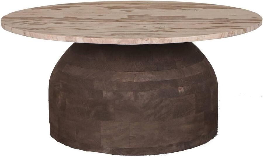 PTMD COLLECTION PTMD Salontafel Liora 90x90x40 cm Hout Bruin