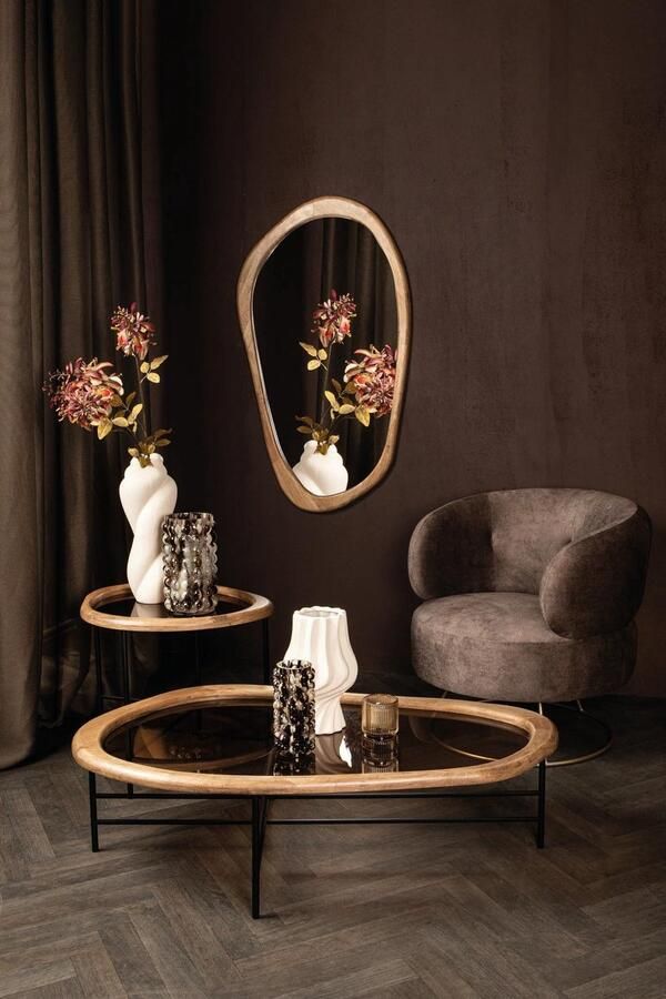 PTMD COLLECTION PTMD Neelix Natural Rubberwood Organic Coffeetable S