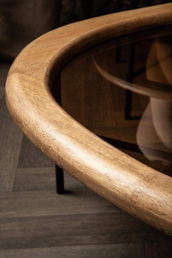 PTMD COLLECTION PTMD Neelix Natural Rubberwood Organic Coffeetable M - Foto 2