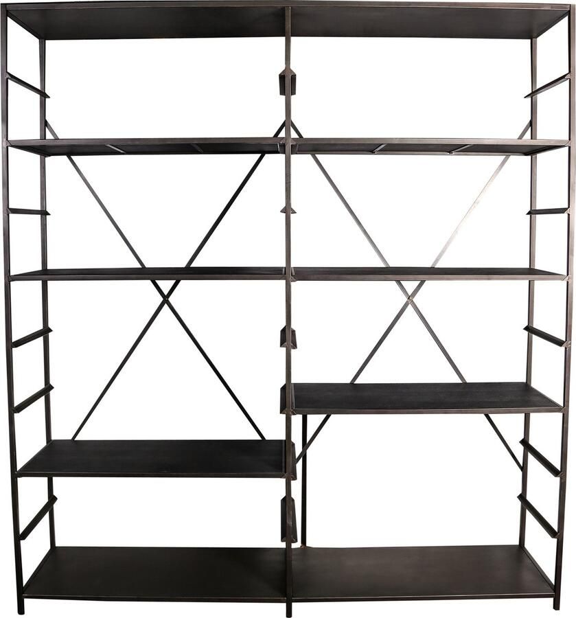 PTMD COLLECTION PTMD shop Furniture metal cabinet 6 Veneer shelves