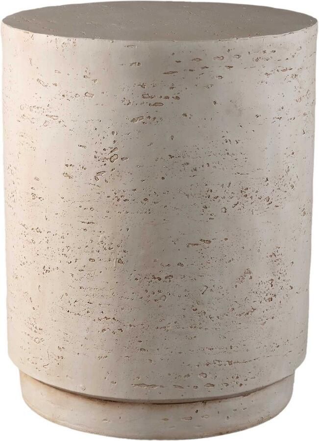 PTMD COLLECTION PTMD Sidetable Chandar 45x45x55 cm Magnesium Creme