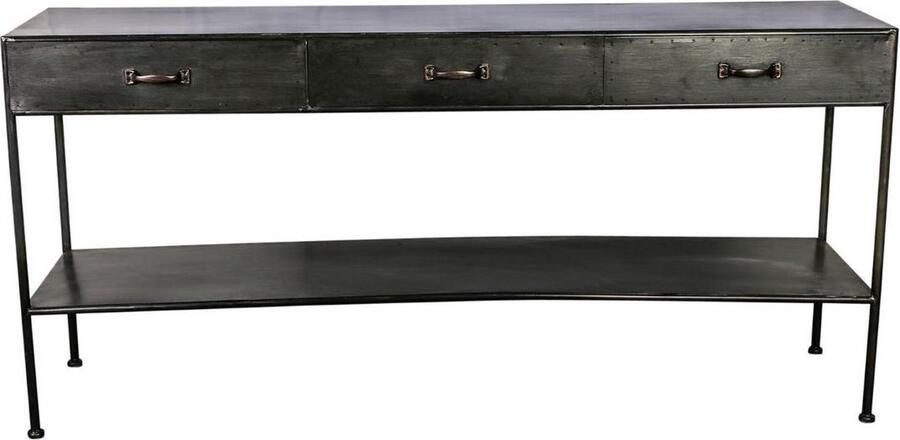 PTMD COLLECTION PTMD Sidetable Simple Metal Zwart 80 x 170.5 x 40