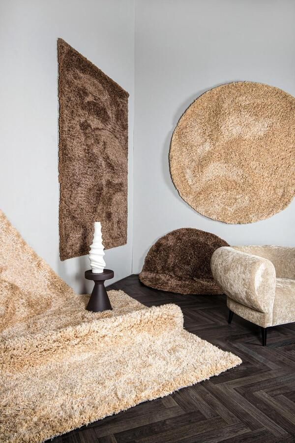 PTMD COLLECTION PTMD Jups Beige polyester handwoven carpet round S