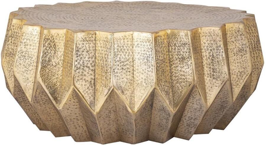 PTMD COLLECTION PTMD Viya Salontafel 96 x 96 x 39 cm Aluminium Goud