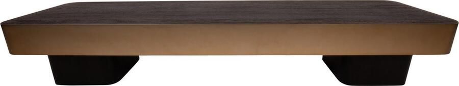 PTMD COLLECTION PTMD Warren Coffee table 180x45x31 brown wood gold mtl