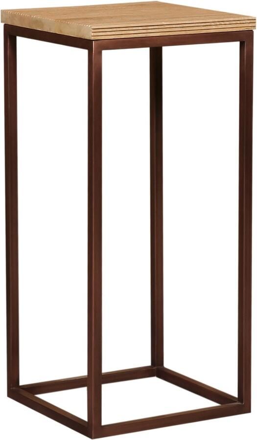 PTMD COLLECTION PTMD Bijzettafel Zoah 40x40x90 cm Hout Koper- Set van 3 - Foto 2