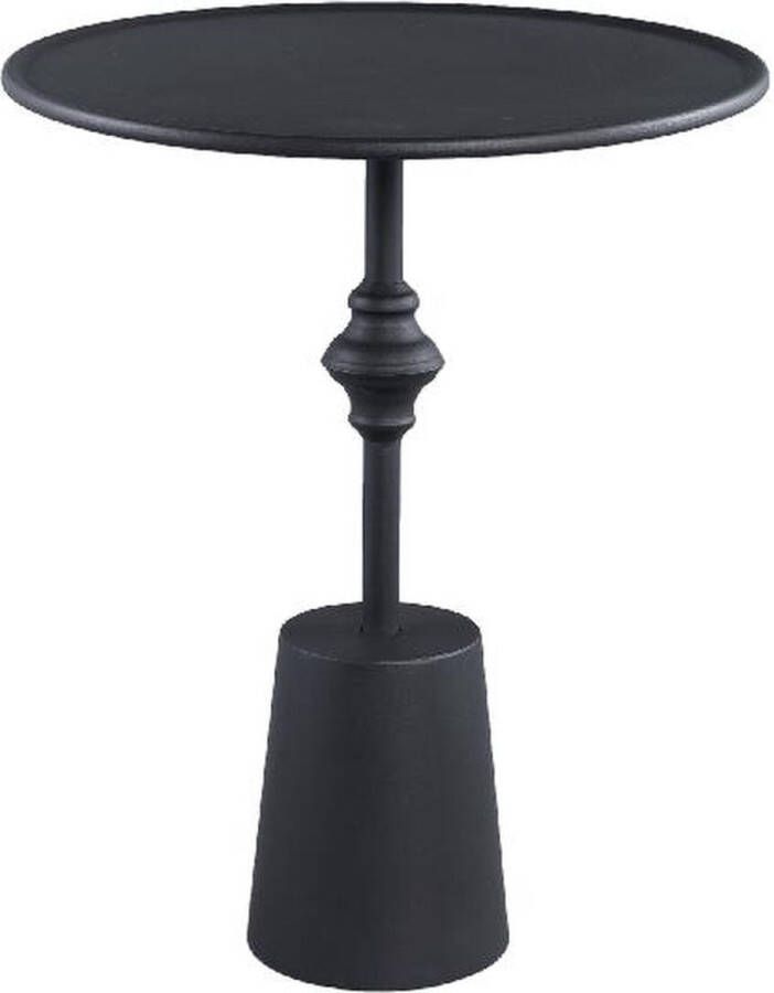 Ptmd Collection PTMD Dinja Black iron sidetable minimal chic round - Foto 1
