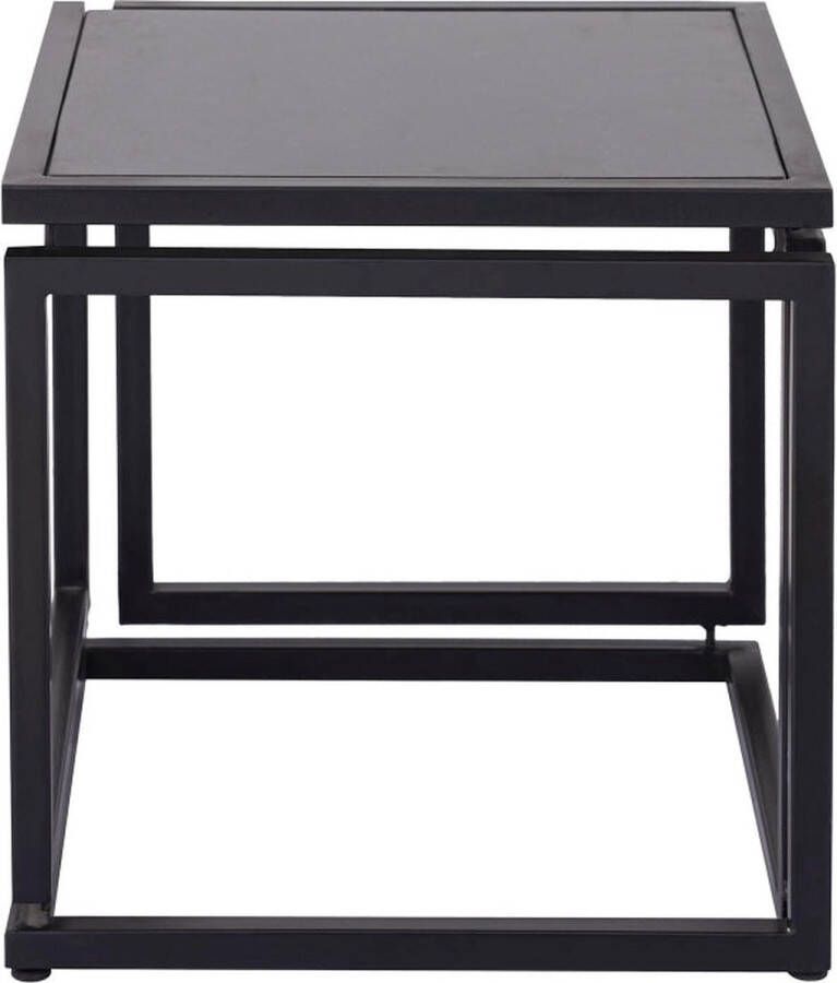 Ptmd Collection PTMD Dorisse Black Marble iron sidetable square cube - Foto 1