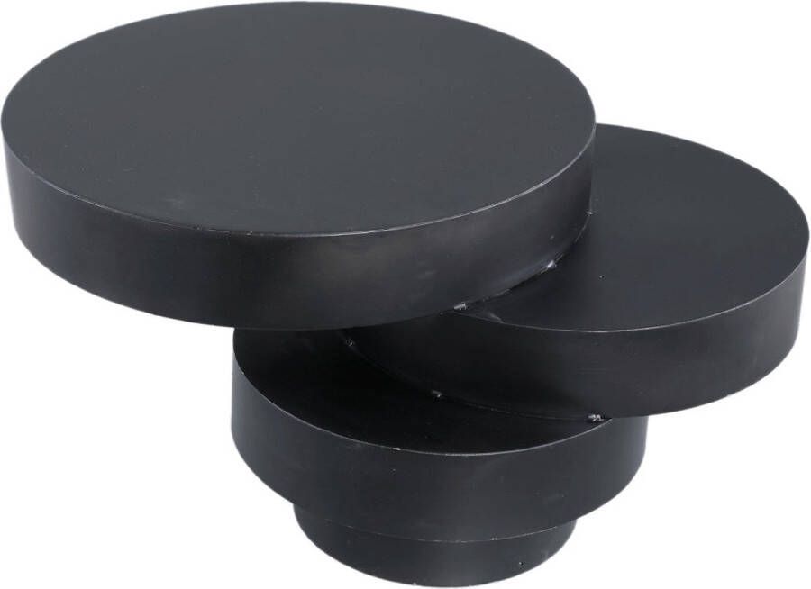 Ptmd Collection PTMD Essy Black metal sidetable unequal piled up rounds - Foto 1