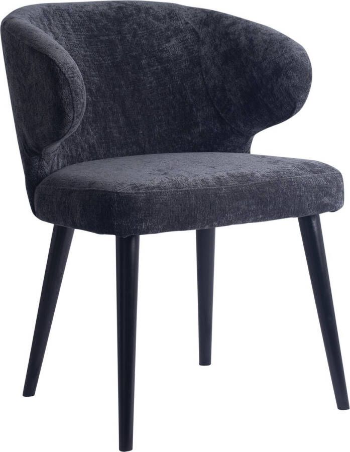 Ptmd Collection PTMD Fiori Anthracite 0504 dining chair black wood legs - Foto 1