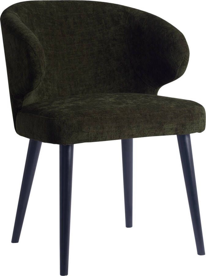 Ptmd Collection PTMD Fiori Green 1205 dining chair black wood legs - Foto 2