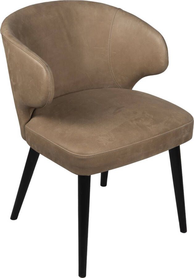 Ptmd Collection PTMD Fiori Taupe terra leather dining chair - Foto 1