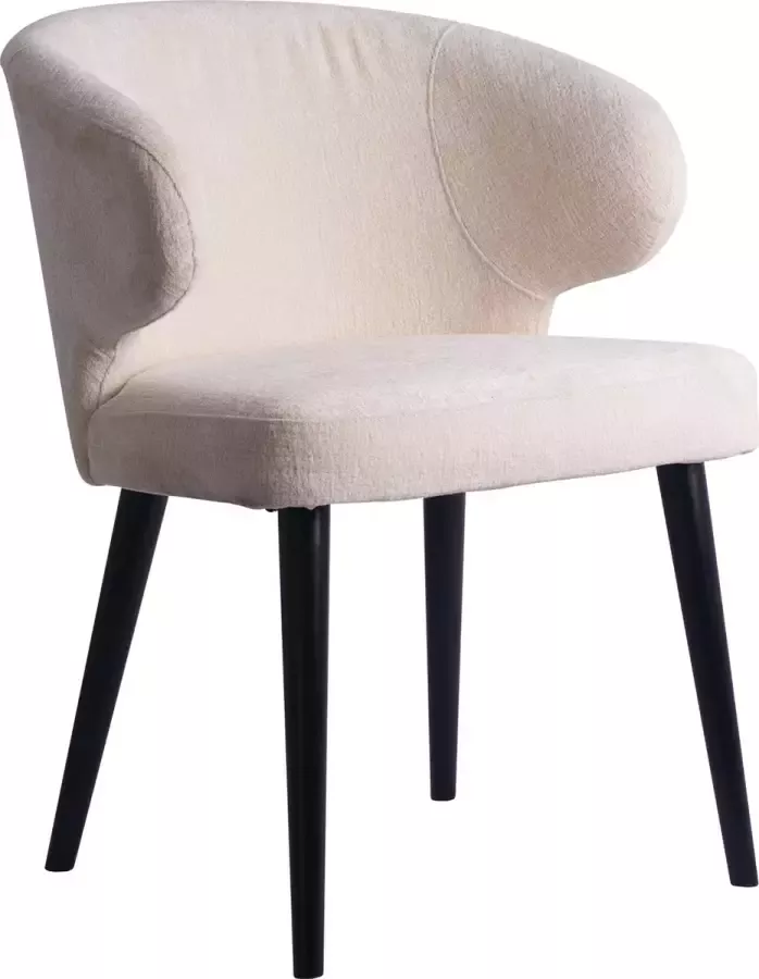 Ptmd Collection PTMD Fiori White 9852 dining chair black wood legs - Foto 1
