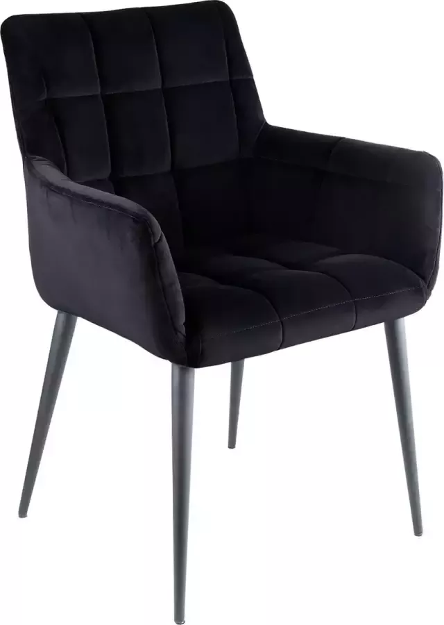 Ptmd Collection PTMD Flair velvet stoel met armleuning zwart - Foto 1