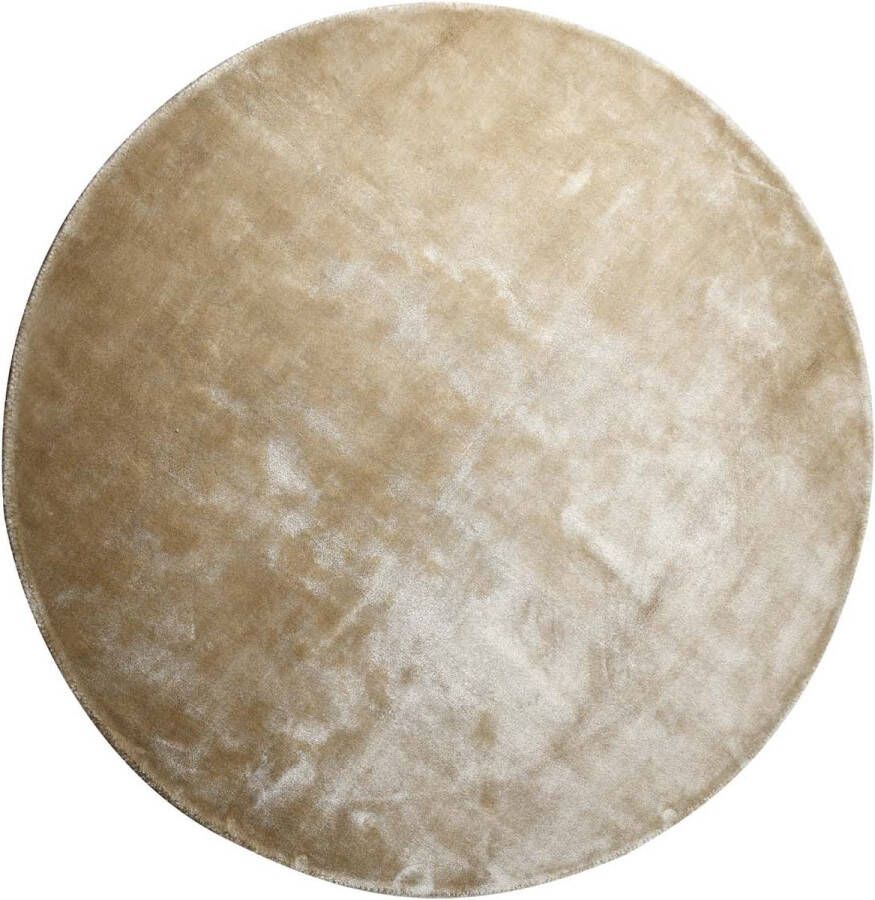 PTMD COLLECTION PTMD Flavia Rond Tapijt H1 x Ø200 cm Viscose Taupe