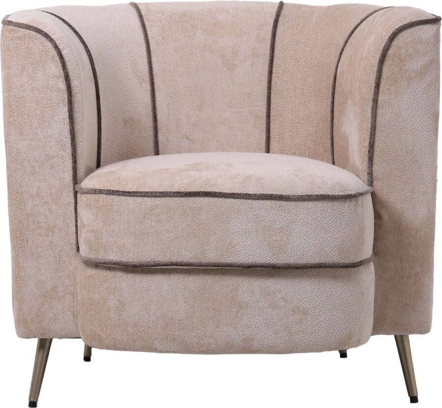 Ptmd Collection PTMD John Beige fauteuil aphrodite 3 beige mocco stripe - Foto 1