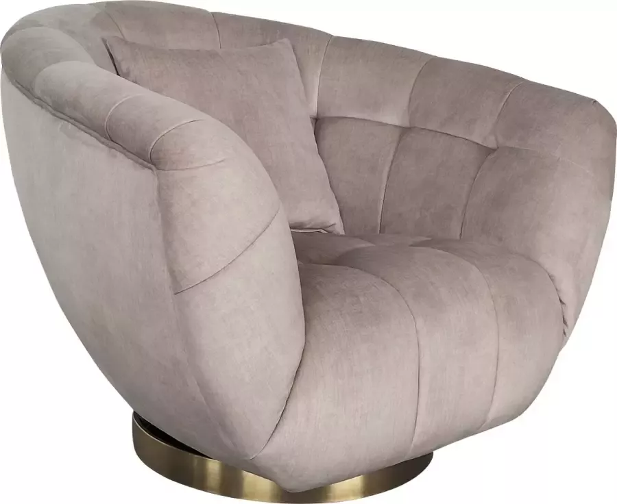 PTMD COLLECTION PTMD Lavina Cream fauteuil golden frame half round - Foto 1