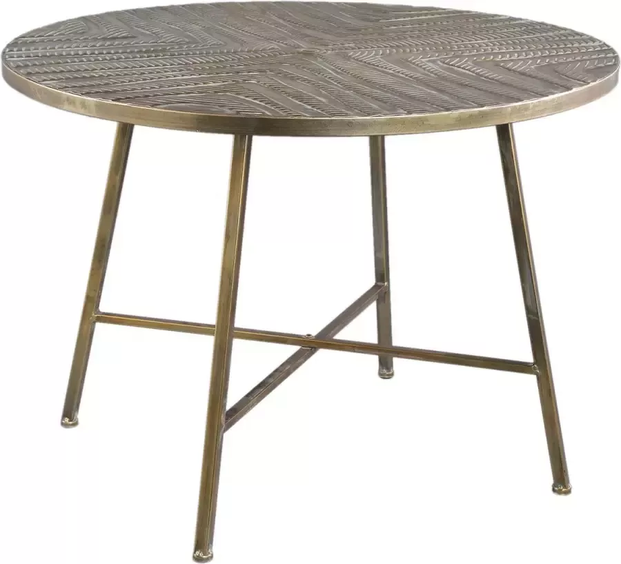 Ptmd Collection PTMD Lisso Gold iron coffeetable antique look round - Foto 1