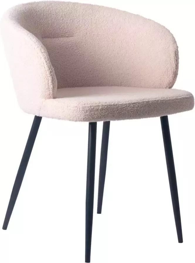 PTMD COLLECTION PTMD Move Teddy Sand chair half round metal legs -KD - Foto 1