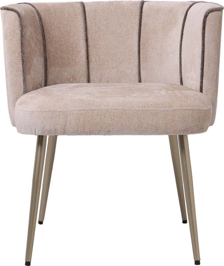 Ptmd Collection PTMD John Beige dining chair aphrodite 3 beige stripes