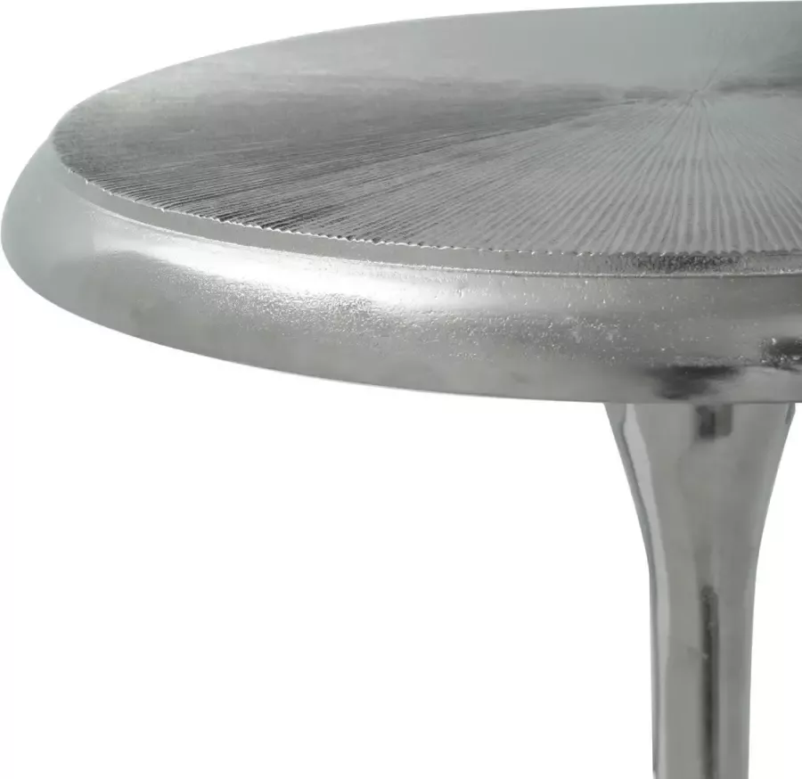 PTMD COLLECTION PTMD Norin Bijzettafel 47 x 47 x 63 5 cm Aluminium Zilver - Foto 1
