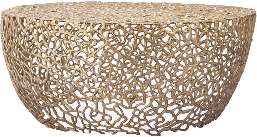 Ptmd Collection PTMD Noxa Gold aluminum coffeetable open roots round - Foto 1