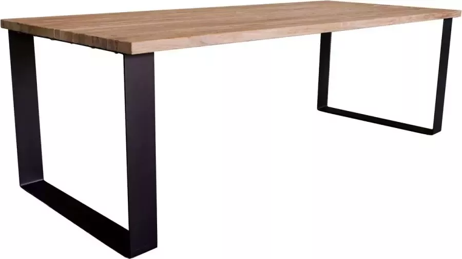 PTMD COLLECTION PTMD Oakly Table naturel rectangle metal leg 280 KD