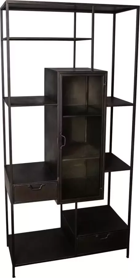 PTMD COLLECTION PTMD Peyton Iron Black Open Cabinet