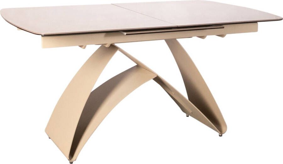 Ptmd Collection PTMD Shiva Grey ceramic diningtable extendable beigeleg