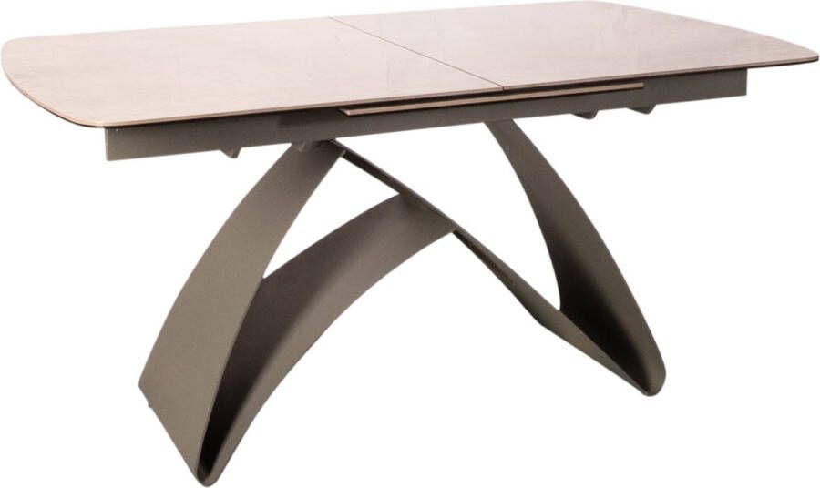 Ptmd Collection PTMD Shiva Grey ceramic diningtable extendable grey leg