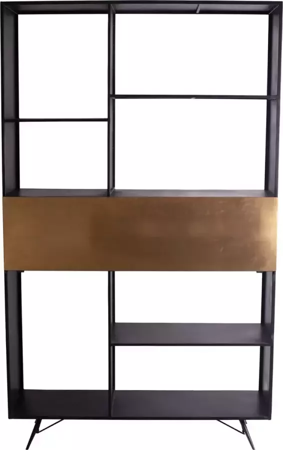 Ptmd Collection PTMD Sofie Metal Black open cabinet golden door - Foto 1