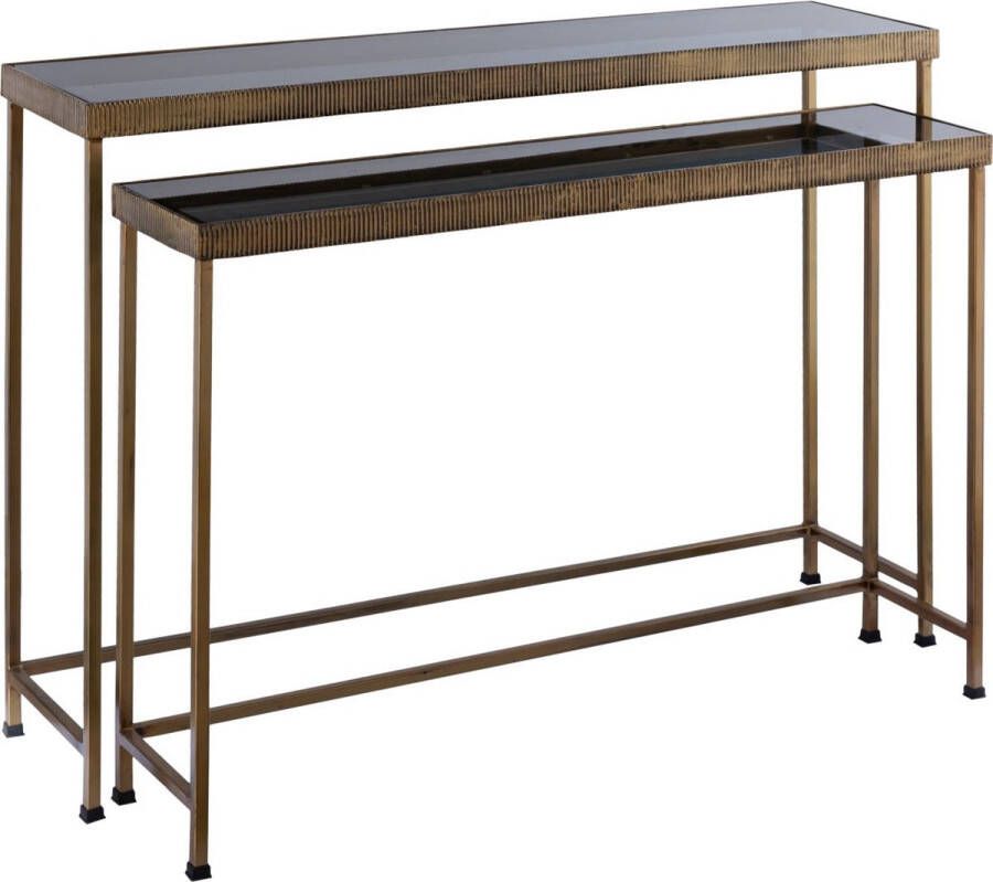 PTMD COLLECTION PTMD Thari Bijzettafel 107x26x79 cm Aluminium Goud - Foto 2