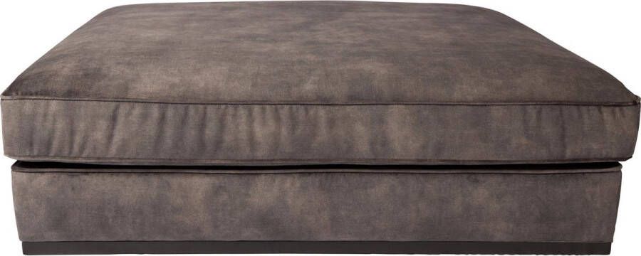 PTMD Hocker Adore Antraciet Polyester 96x117x42cm Bank Block Hocker