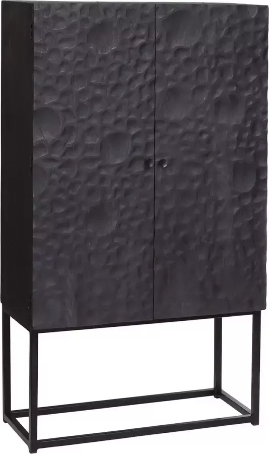 PTMD COLLECTION PTMD Laury Black mango wood sandblasted cabinet high - Foto 1