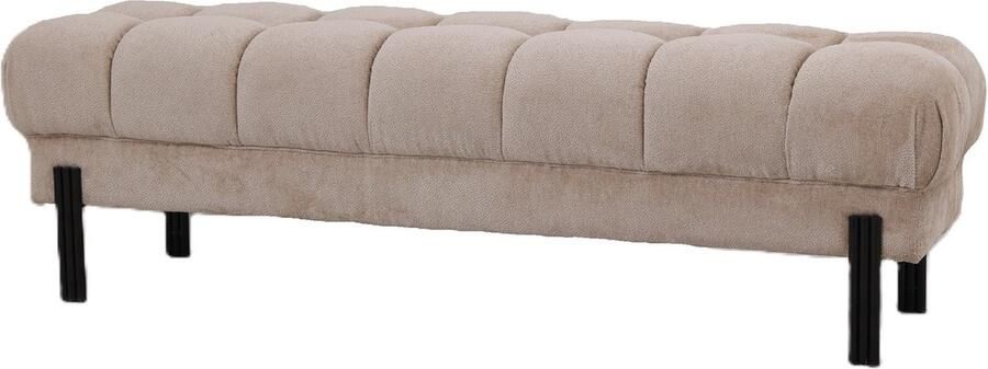 PTMD COLLECTION PTMD Bankje Melbourne 160x47x48 cm Textiel Beige