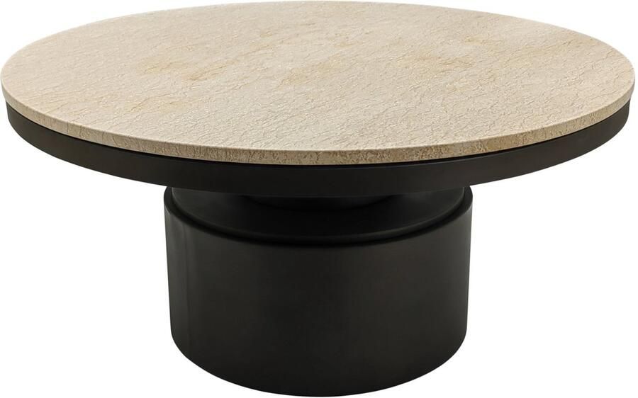 PTMD Bregt Coffeetable High Beige Marble 90 cm
