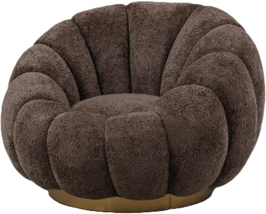 PTMD Daisy Fauteuil Antelope Euphoria 6 Gold Base