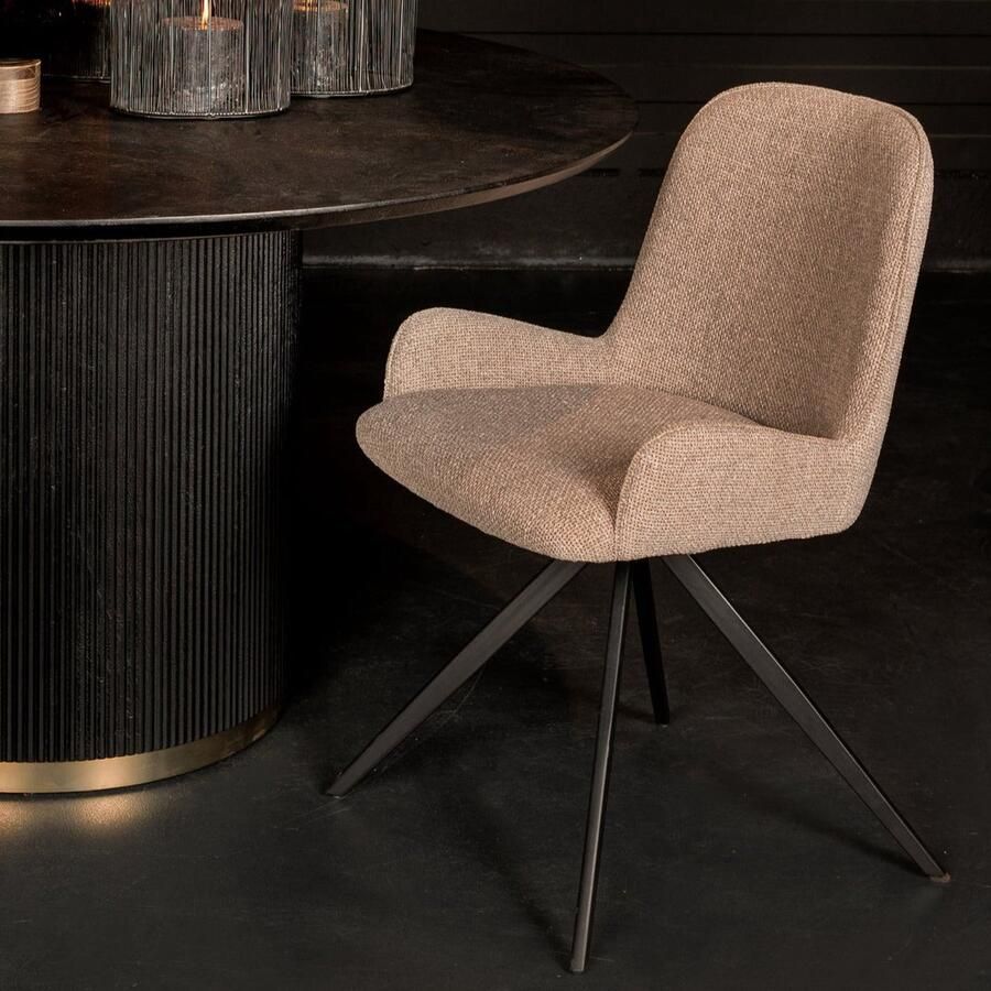 PTMD Eetkamerstoel Leander Beige